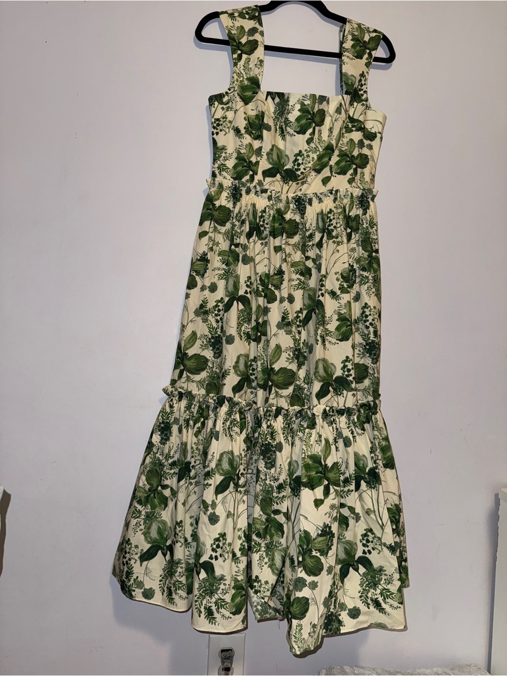 Cara Cara Midi Green Floral Print Dress